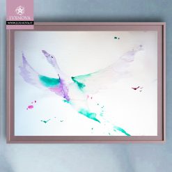 Acquerello Cigno Rosa carta