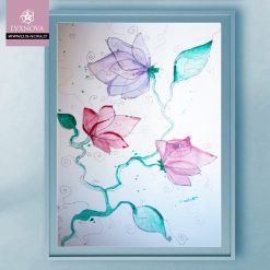 Acquerello magnolia sgarbata carta