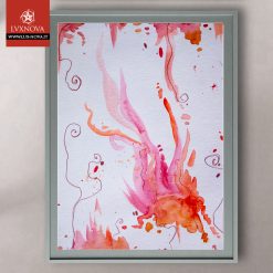 Acquerello piovra di fuoco carta