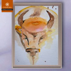 Acquerello bisonte 01 carta