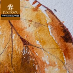 Foglia Magnolia Marrone 03 Acquerello dettaglio