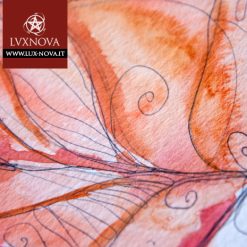 Acquerello foglia rossa 02 dettaglio