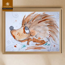 Acquerello riccio 01 cornice