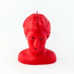 Candela con testa di Uomo- Rossa