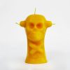 Candela a forma di teschio - Gialla