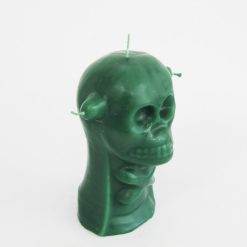 Candela a forma di teschio - Verde - Dettaglio