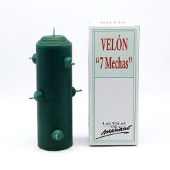 Candela con 7 stoppini Verde - Grande