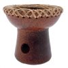 Bruciatore in Terracotta e Rattan D.cm.9 X H 8.cm.