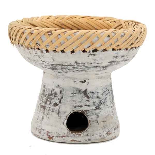 BRUCIATORE-CON-MANICO-IN-TERRACOTTA-E-RATTAN-D.CM.9-X-H.CM.8-BIANCO