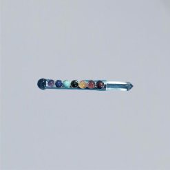 Bacchetta dei chakra con cristallo di rocca piccola