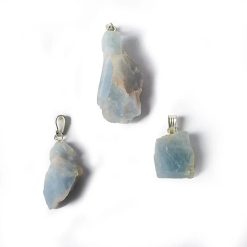 Ciondolo in Calcite blu grezza