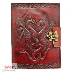 Libro in Pelle Con 2 Draghi