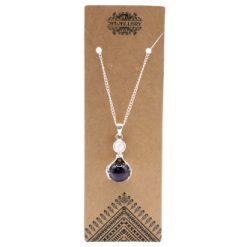 Pendente in pietra semi-preziosa mani guaritrici- Ametista