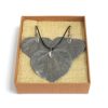 Set Collana Orecchini Cuore Grigio