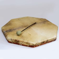 Alternative view of Tamburo Sciamanico  in pelle di capra - Ottagonale - 50cm