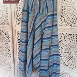 Pantalone-Donna-Afghano-In-Cotone---Azzurro