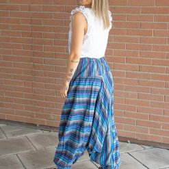 Pantalone-Donna-Afghano-In-Cotone---blu-modella03