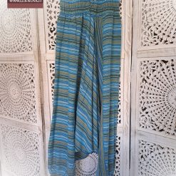 Pantalone-Donna-Afghano-righe---Azzurro