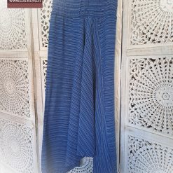 Pantalone-Donna-Afghano-righe---Blu