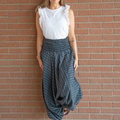 Pantalone-Donna-Afghano-righe---Grigio-modella-01