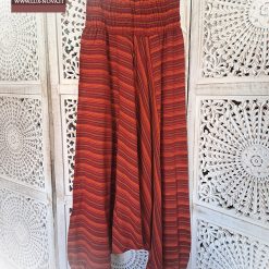 Pantalone-Donna-Afghano-righe---Rosso