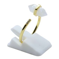 ANE009 - Anello Con Punta Pietra Di Luna In Argento Sterling 925