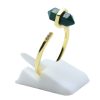 ANE010- Anello Con Punta In Malachite In Argento Sterling 925
