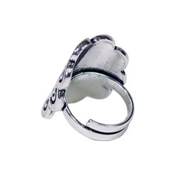 Alternative view of Anello Ohm ottone color argento -- 2.5cm