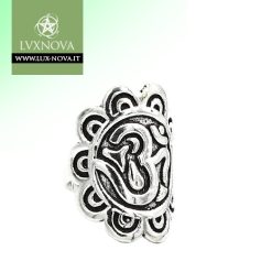 Anello Ohm ottone color argento -- 2.5cm