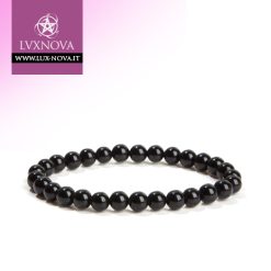 BR-OBS6 Bracciale Ossidiana nera A - 6mm