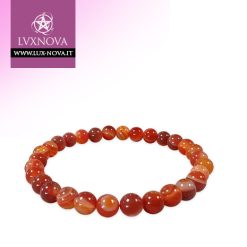 BR-ARR6 Bracciale in Agata Rossa a bande A - 6mm