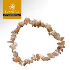 Braccialetto in chips di Adularia in pietra di luna multicolore A