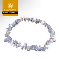 Braccialetto in chips di Calcedonio Blu A