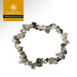 Braccialetto in chips di Cristallo di Rocca Tormalinato A