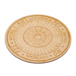 Tavola di legno astrologica incisa per pendolini