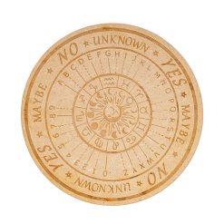 Tavola di legno astrologica incisa per pendolini