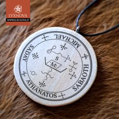 Alternative view of Talismano in Legno - Ciondolo Arcangelo Michael - Purificazione, Protezione