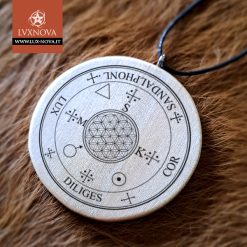 Talismano in legno - Sandalphon - Dettaglio