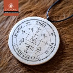 Alternative view of Talismano in Legno - Ciondolo Arcangelo Uriel -  Saggezza, Forza e Stabilità