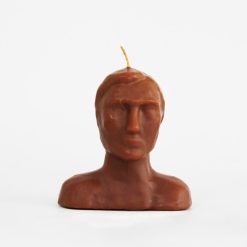 Candela Con Testa Di Uomo Piccola - Miele