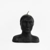Candela Con Testa Di Uomo Piccola - Nera