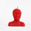 Candela Con Testa Di Uomo Piccola - Rossa