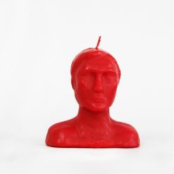 Candela Con Testa Di Uomo Piccola - Rossa