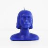 Candela Con Testa Di Donna Piccola- Blu - Studio, Salute, Calma, Meditazione