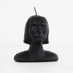 Candela Con Testa Di Donna Piccola - Nera
