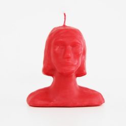 Candela Con Testa Di Donna Piccola - Rossa – Attrazione, Amore, Forza