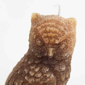 Candela a forma di gufo marrone - 02