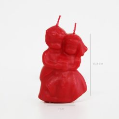 Candela a forma di sposi - Rossa