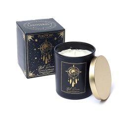 Candela d'intenti Boho Dreams in vetro con coperchio - 200g