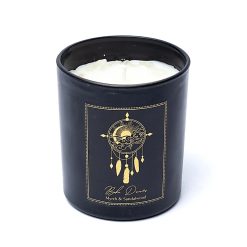 Candela d'intenti Boho Dreams in vetro con coperchio - 200g